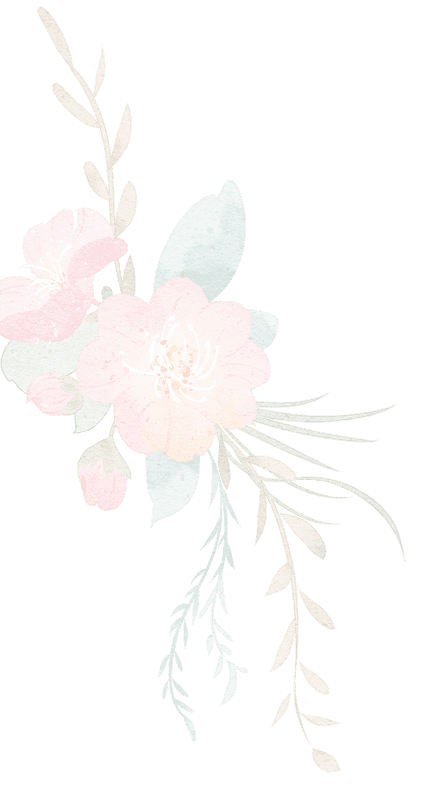 Pastel floral arrangement on black background.